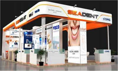 Thiết kế thi công gian triển lãm răng hàm mặt quốc tế VIDEC - Gian hàng Seadent