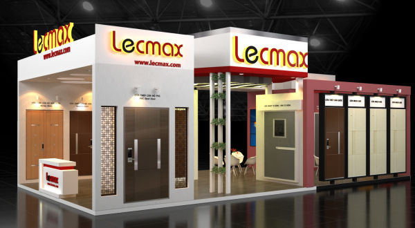 Thiết kế thi công gian hàng triển lãm Vietbuild 2021 - Gian hàng Lecmax