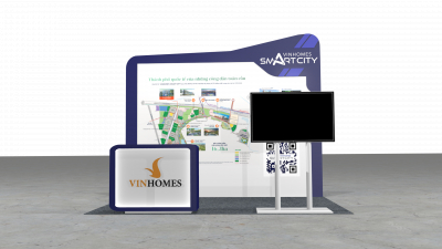 Thiết kế thi công gian hàng Ngày hội thể thao gia đình 2020  tại Vinhomes Smartcity - Gian hàng Vinhomes